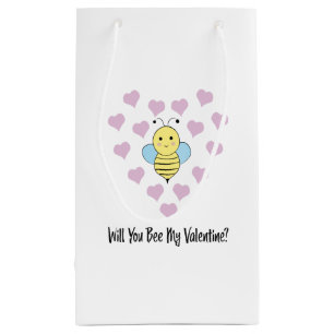 Will You Bee My Valentine Small Gift Bag