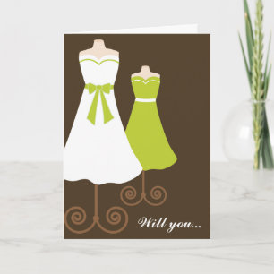 Will you? Custom Bridesmaid Card