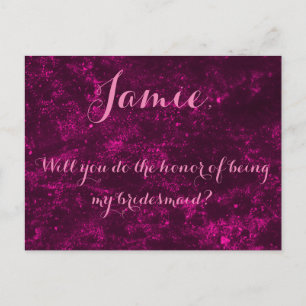 Will you do the honour bridesmaid invitation postcard
