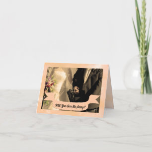 Will You Give me Away? Sepia Father of the Bride Invitation