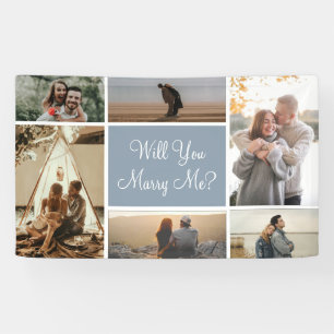 Will You Marry Me 6 Photo Proposal Collage Banner