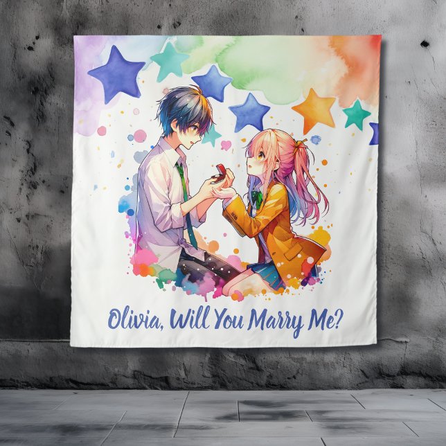 Will you Marry Me | Anime Marriage Proposal  Tapestry (Creator Uploaded)