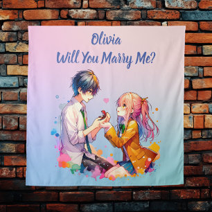 Will you Marry Me   Anime Marriage Proposal  Tapestry