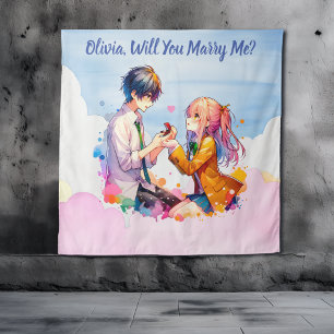 Will you Marry Me   Anime Marriage Proposal  Tapestry