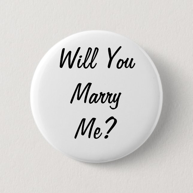 Will you marry me? Badge (Front)