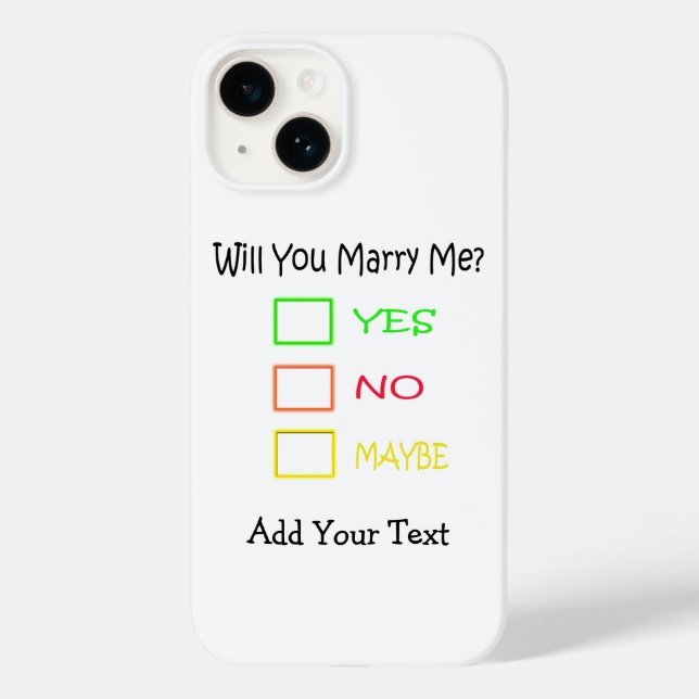 Will You Marry Me by Shirley Taylor Case-Mate iPhone Case (Back)