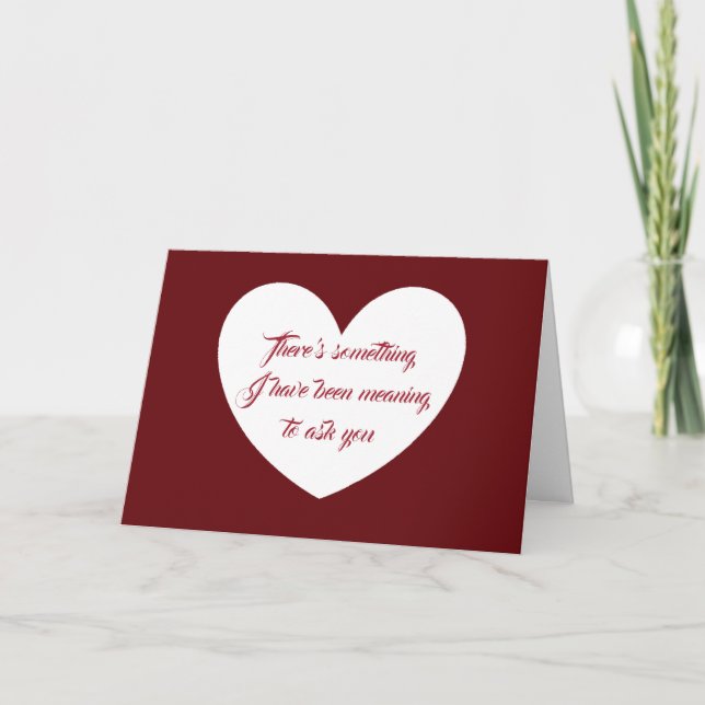 will you marry me card (Front)