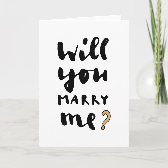 Will you marry me card (Front)