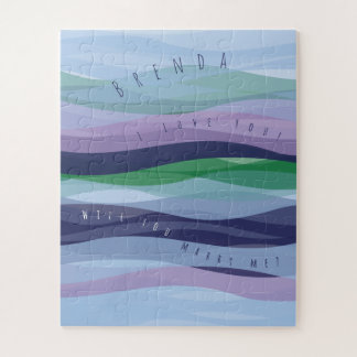 Will You Marry Me Cool Waves Jigsaw Puzzle