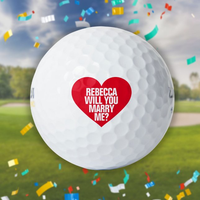 Will You Marry Me Custom Marriage Proposal Golf Balls (Creator Uploaded)