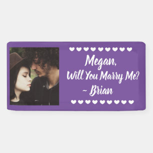 Will you Marry Me Custom Name and Photo Banner