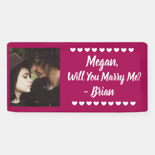 Will you Marry Me Custom Name and Photo    Banner