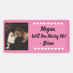 Will you Marry Me Custom Name and Photo Banner