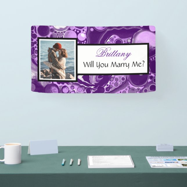 Will you Marry Me Custom Name Proposal  Banner (Tradeshow)