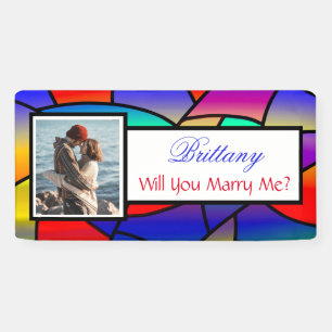 Will you Marry Me Custom Name Proposal Banner