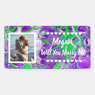 Will you Marry Me Custom Name Proposal Banner