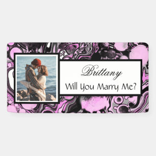 Will you Marry Me Custom Name Proposal Banner