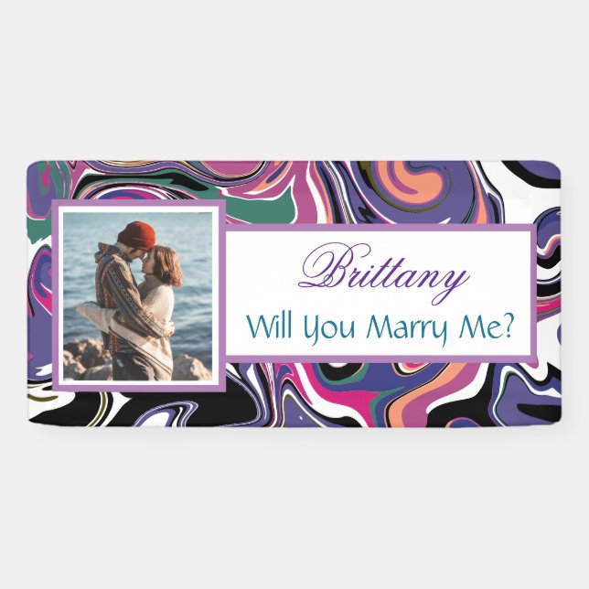 Will you Marry Me Custom Name Proposal   Banner (Horizontal)