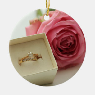 Will you marry me? Diamond ring ornament