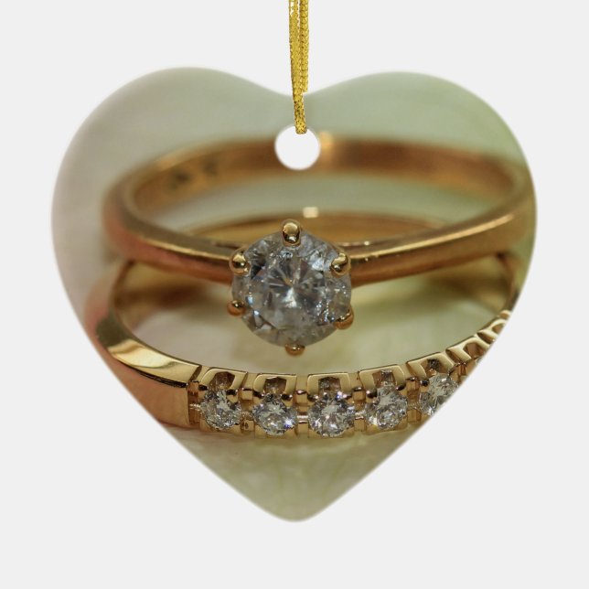 Will you marry me? Diamond ring ornament (Front)