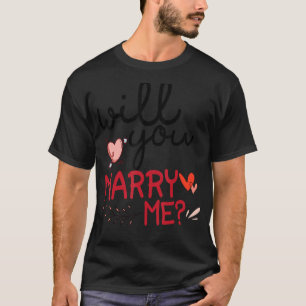 Will You Marry Me Engagement Bachelorette Party Ma T-Shirt
