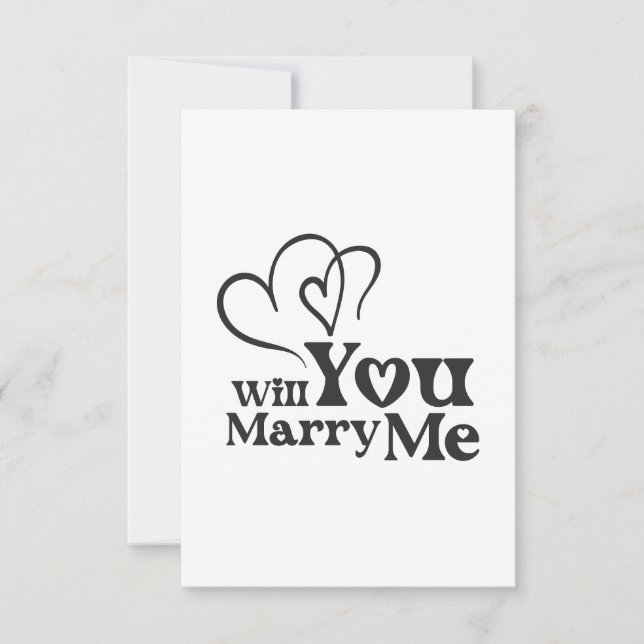 Will you marry me - Funny Wedding Proposal Thank You Card (Front)