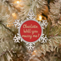 Will You Marry Me gold red custom name proposal