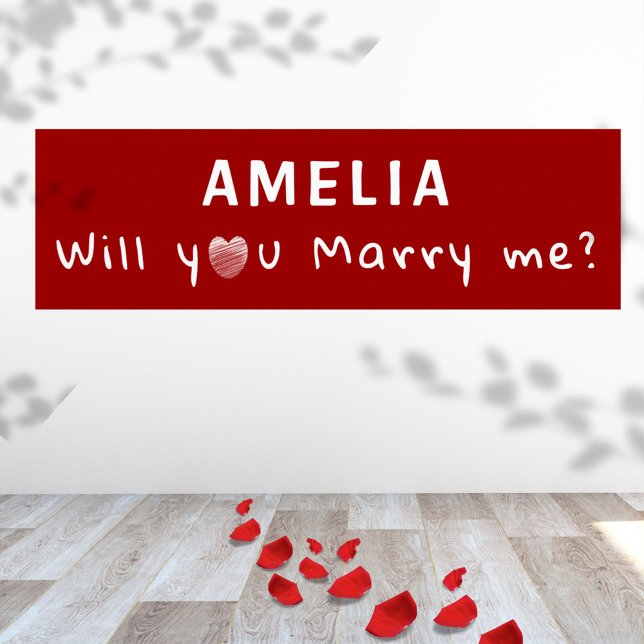 Will you marry me Heart Red Romantic Proposa Poster (Creator Uploaded)