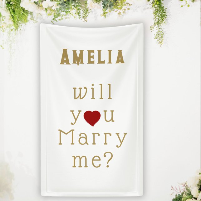 Will you marry me Heart Red Romantic Proposal  Banner (Creator Uploaded)