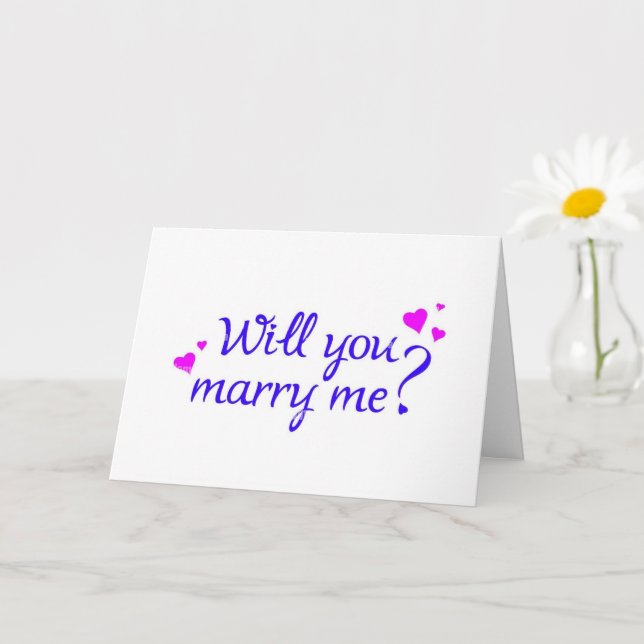 **WILL "YOU" MARRY "ME" (I LOVE YOU) CARD (Small Plant)