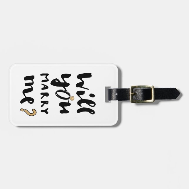 Will you marry me luggage tag (Front Horizontal)