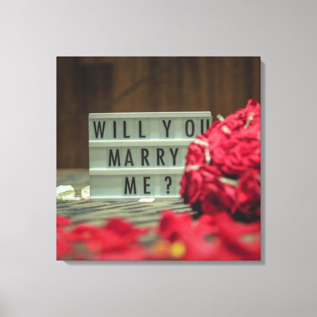 Will You Marry Me? Marriage Proposal Canvas Print (Front)