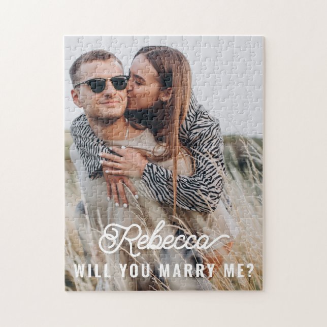 Will You Marry Me Marriage Proposal Couples Photo  Jigsaw Puzzle (Vertical)