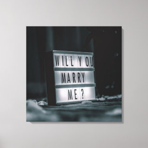 Will You Marry Me?  Marriage Proposal Romantic Canvas Print