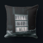 Will You Marry Me?  Marriage Proposal Romantic Cushion<br><div class="desc">Will you marry me? This is a simple black and white sign that is sure to sweep them off their feet. No matter what you put it on you can make this into a marriage proposal that will never be forgotten and will also be a keepsake to be cherished for...</div>