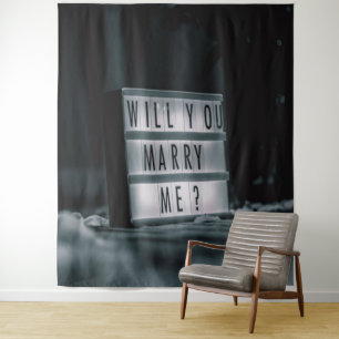 Will You Marry Me? Marriage Proposal Romantic Tapestry