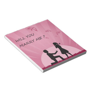 WILL YOU MARRY ME? NOTEPAD