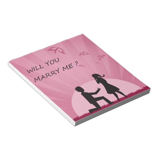 WILL YOU MARRY ME? NOTEPAD (Angled)