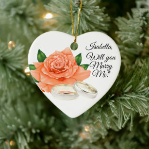 will you marry me christmas tree ornament