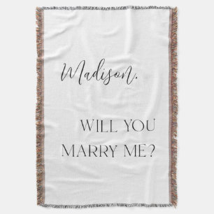 Will You Marry Me Personalised Proposal Throw Blanket