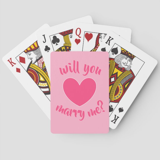 will you marry me playing cards by dalDesignNZ (Back)