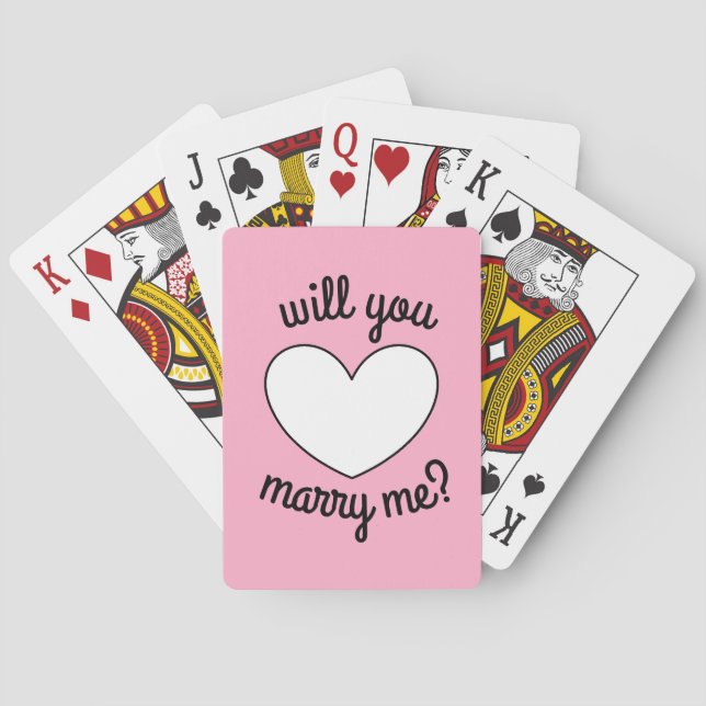 will you marry me playing cards by dalDesignNZ (Back)