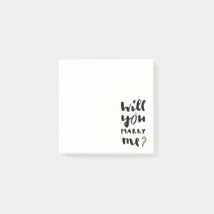Will you marry me post-it notes