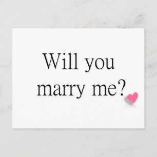 WILL YOU MARRY ME POSTCARD