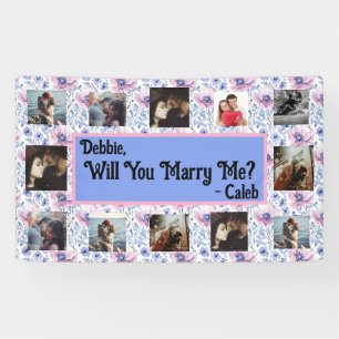 Will You Marry Me Proposal Banner with Photos