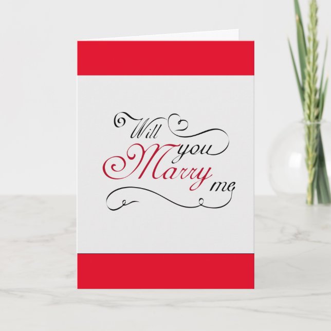 **WILL YOU MARRY ME** PROPOSAL CARD (Front)