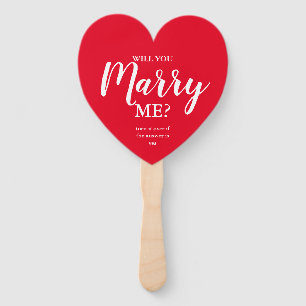 will you marry me? proposal christmas hand fan