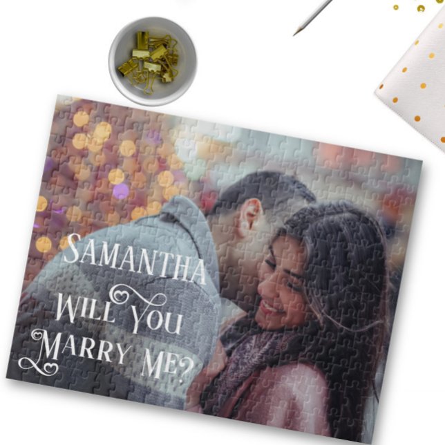 Will You Marry Me Proposal Personalise Photo Jigsaw Puzzle (Creator Uploaded)