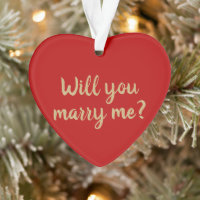 Will You Marry Me red custom proposal Christmas