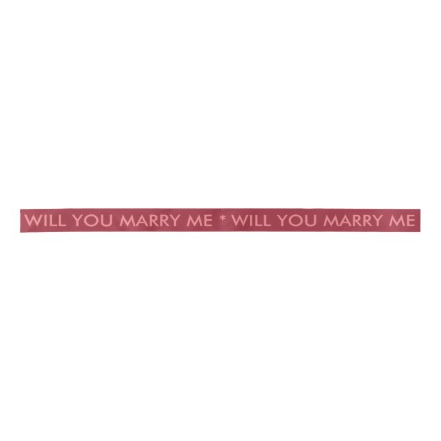 Will You Marry Me Ribbon Satin Ribbon (Front)
